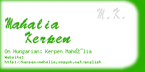 mahalia kerpen business card